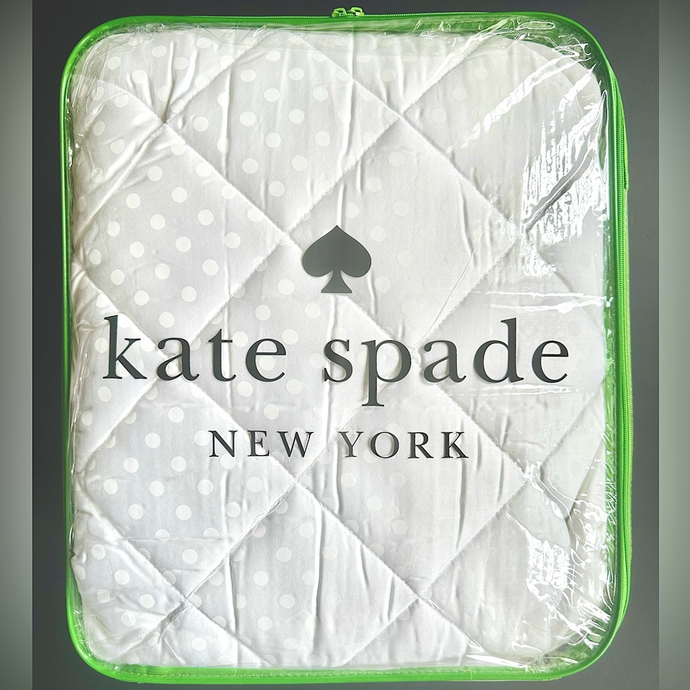 🎁Kate Spade Mattress Pad - King Size - White - Dots Pattern - 100% Cotton